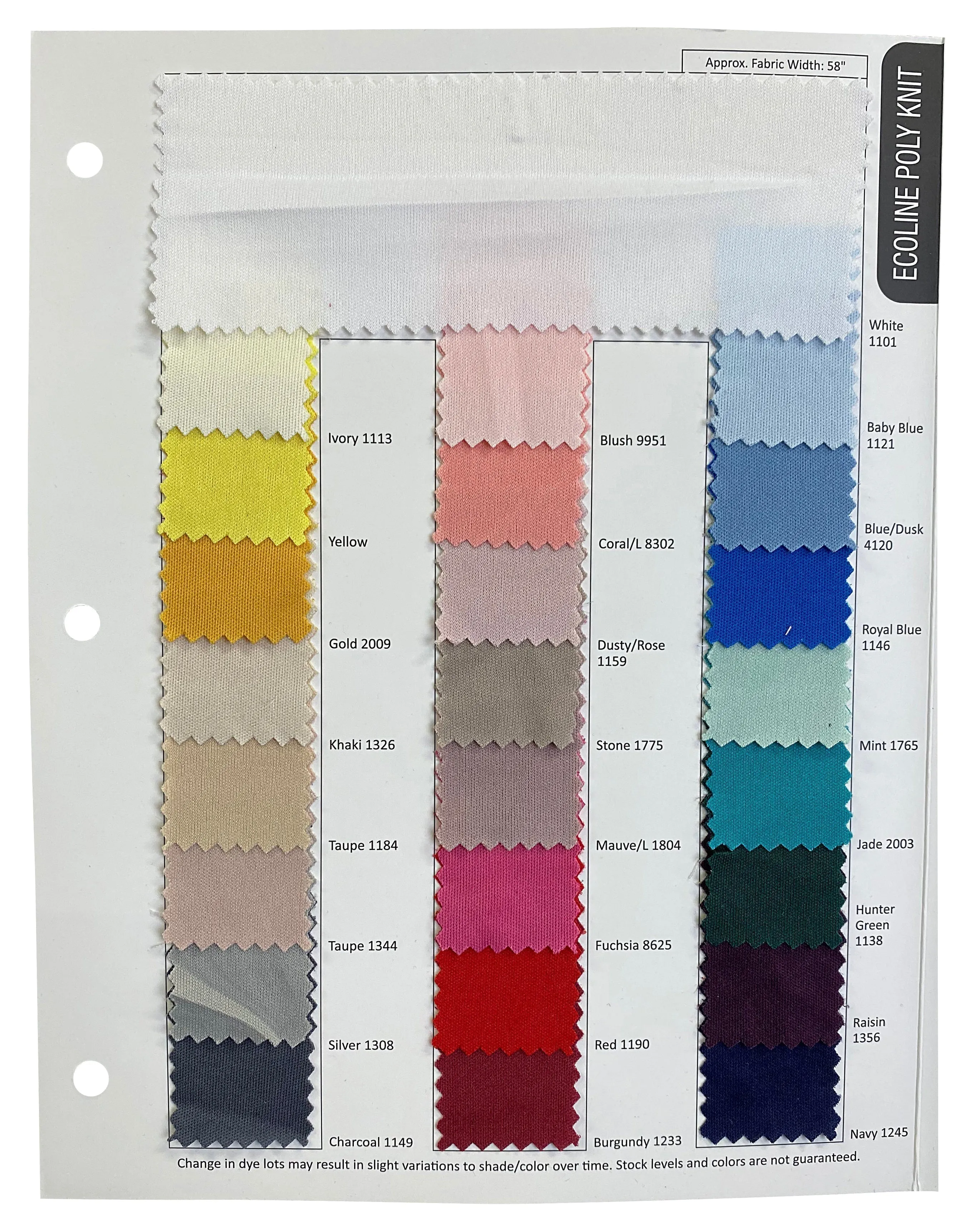 1pc - Interlock (Ecoline) Drapery Panel 22' Tall x 58" Wide - Blue