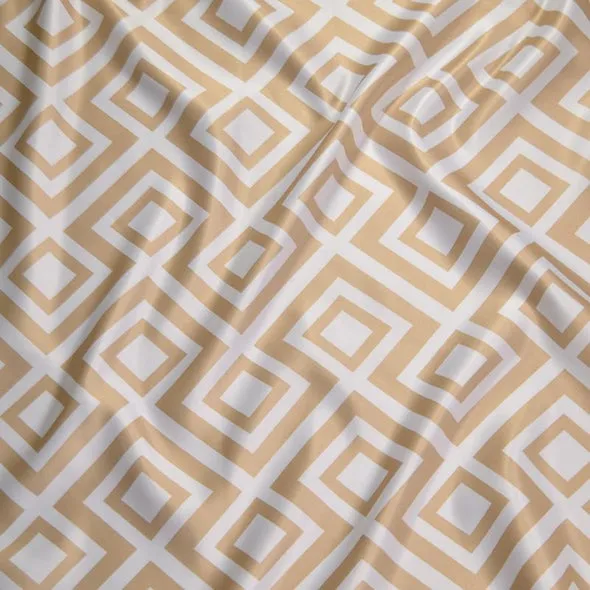 1pc - Paragon Print (Lamour) Table Linen 120" Round - Khaki