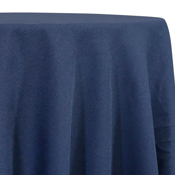 1pc - Premium Poly (Poplin) Table Linen 108" Round - Navy 1245