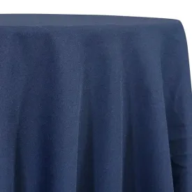1pc - Premium Poly (Poplin) Table Linen 108" Round - Navy 1245