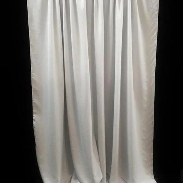 1pc - Scuba (Wrinkle-Free) Drapery Panel 8' Tall x 58" wide - White