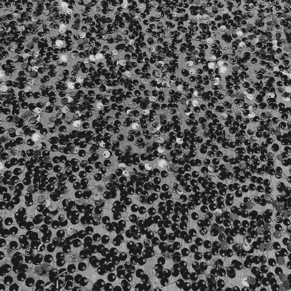 1pc - Taffeta Sequins Table Linen 108" Round - Charcoal
