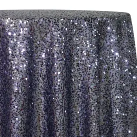 1pc - Taffeta Sequins Table Linen 108" Round - Charcoal