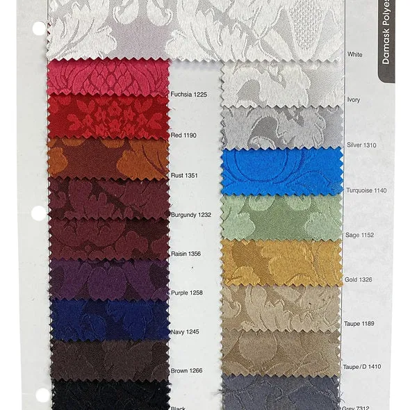 25pcs - Damask Poly Table Runner 20"x120" - Silver 1310