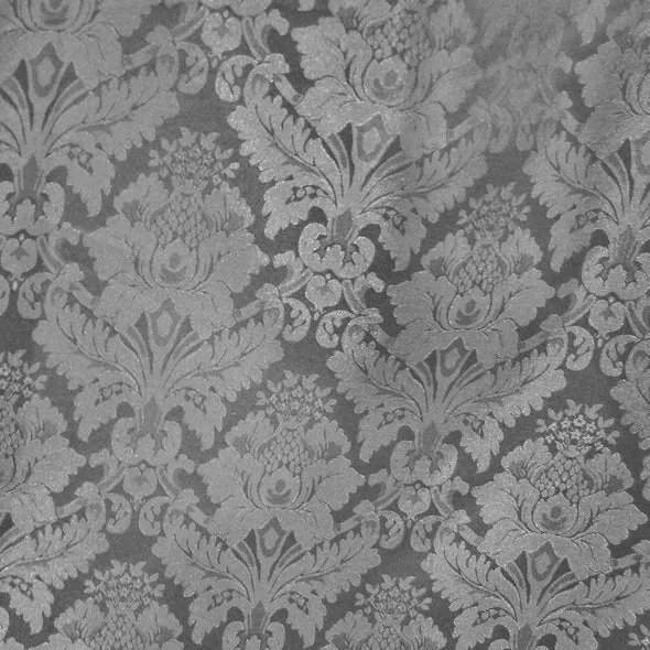 25pcs - Damask Poly Table Runner 20"x120" - Silver 1310