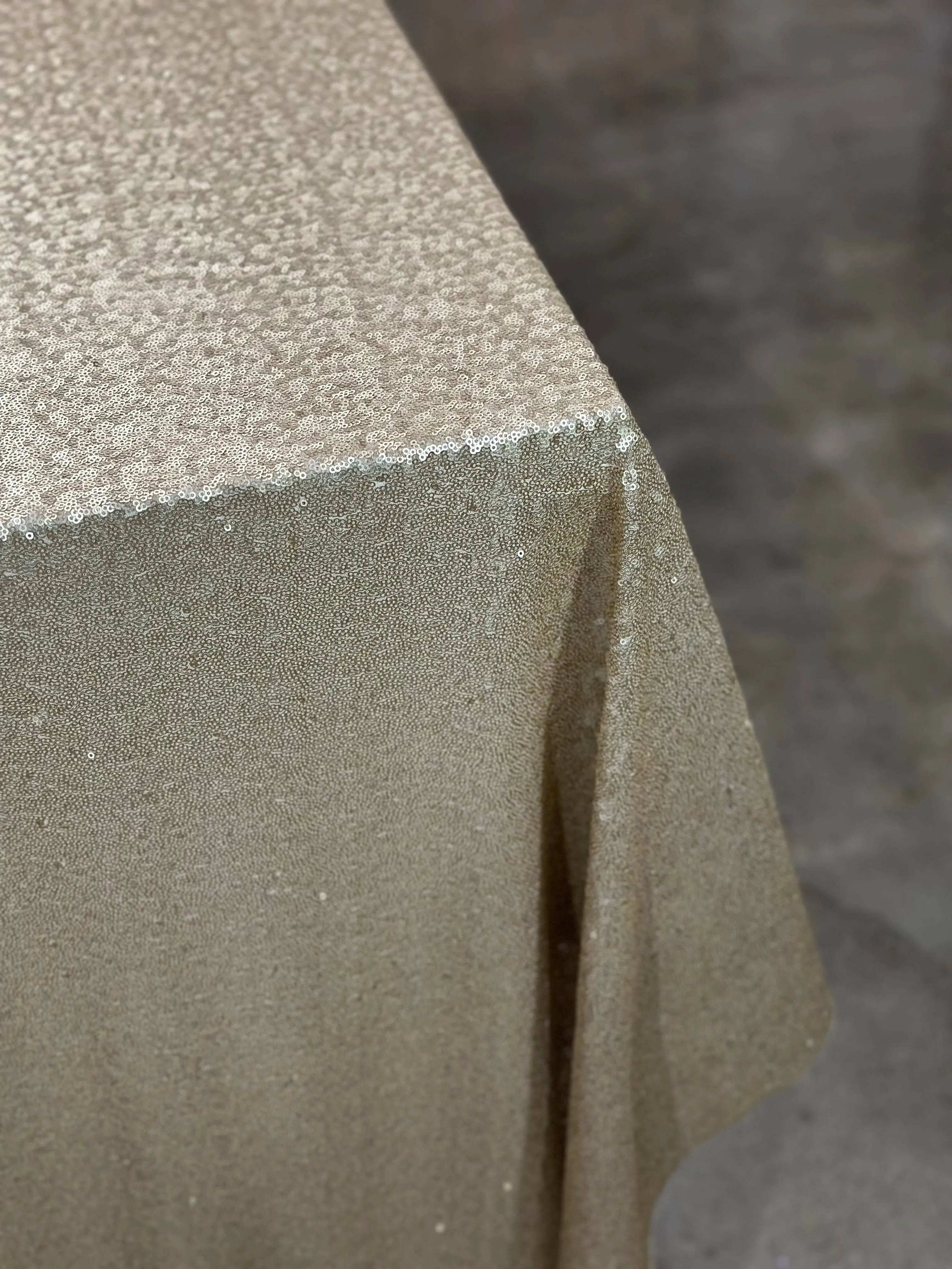 4pcs - Glitz Sequins Table Linen 90"x90" Square - Champagne