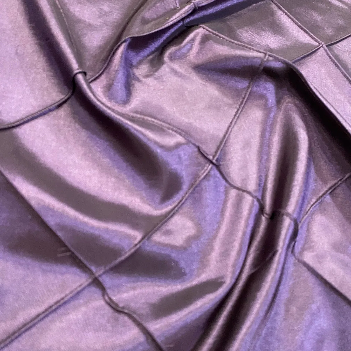 8pcs - 4" Pintuck Taffeta Table Linen 90" Round - Raisin 356