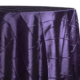 8pcs - 4" Pintuck Taffeta Table Linen 90" Round - Raisin 356