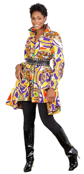 African Print High Low Top