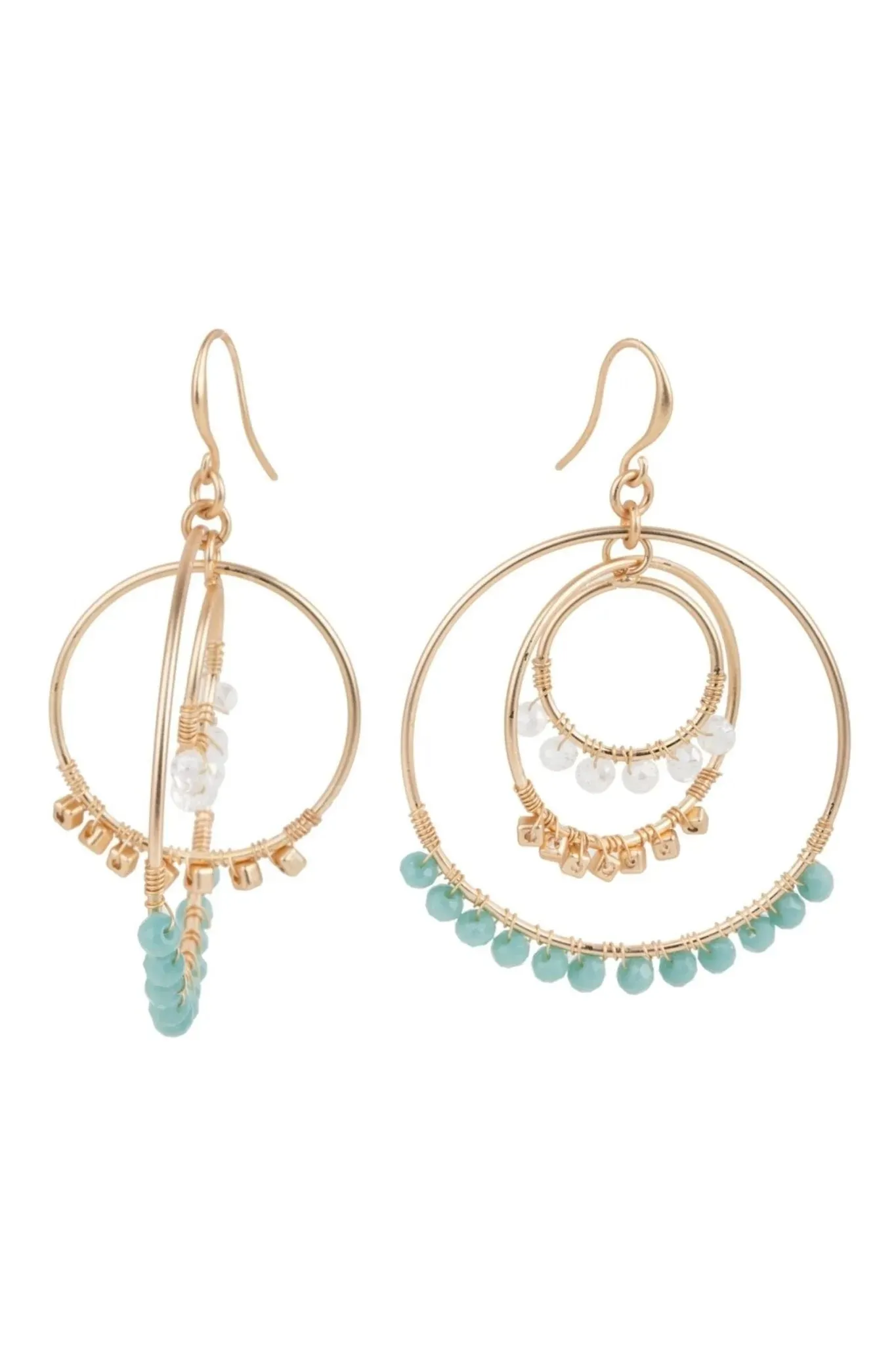 Beaded Multi Hoop Earrings
