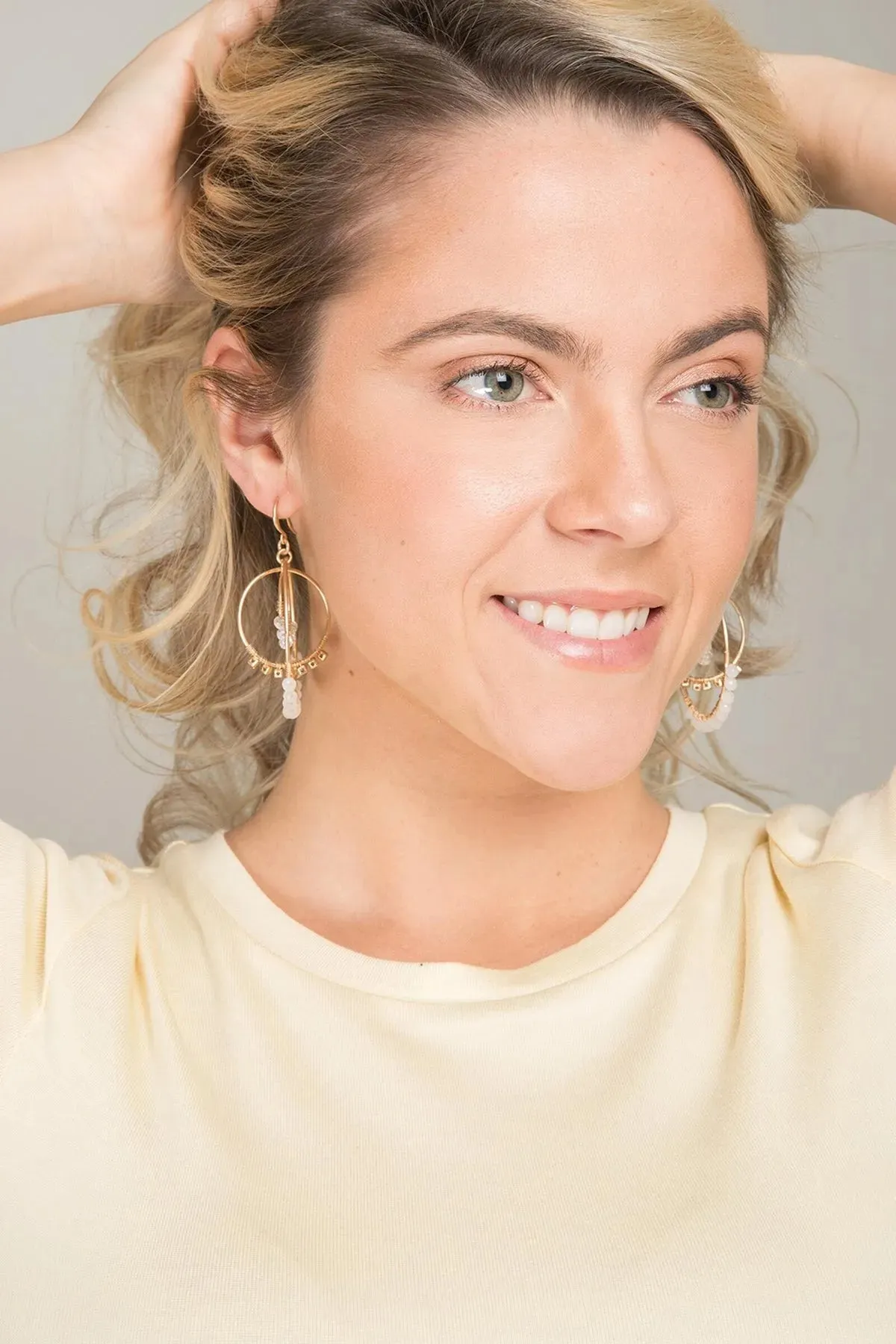 Beaded Multi Hoop Earrings