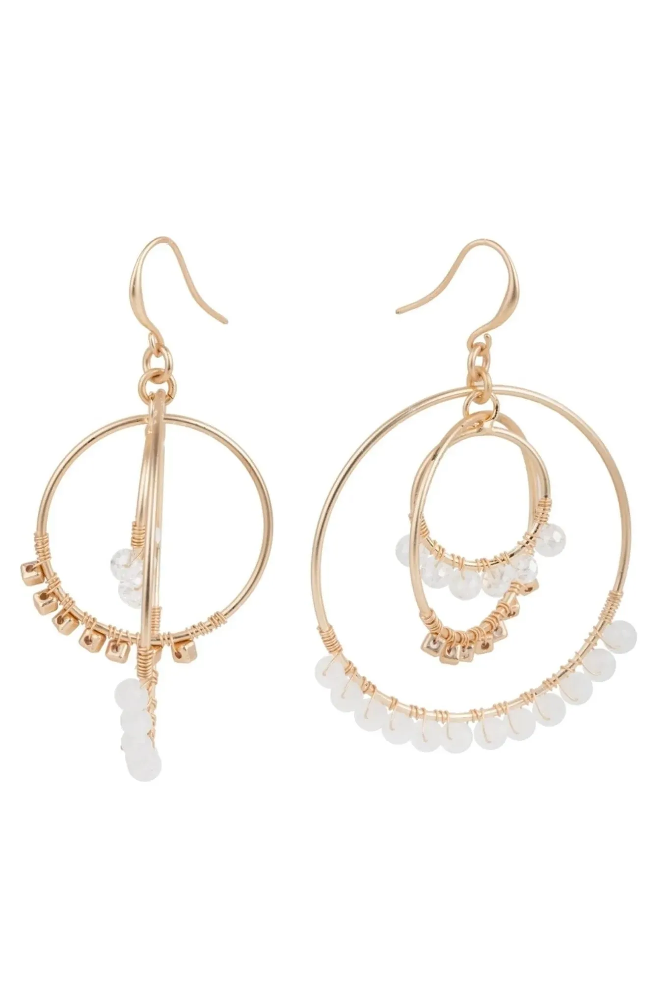 Beaded Multi Hoop Earrings