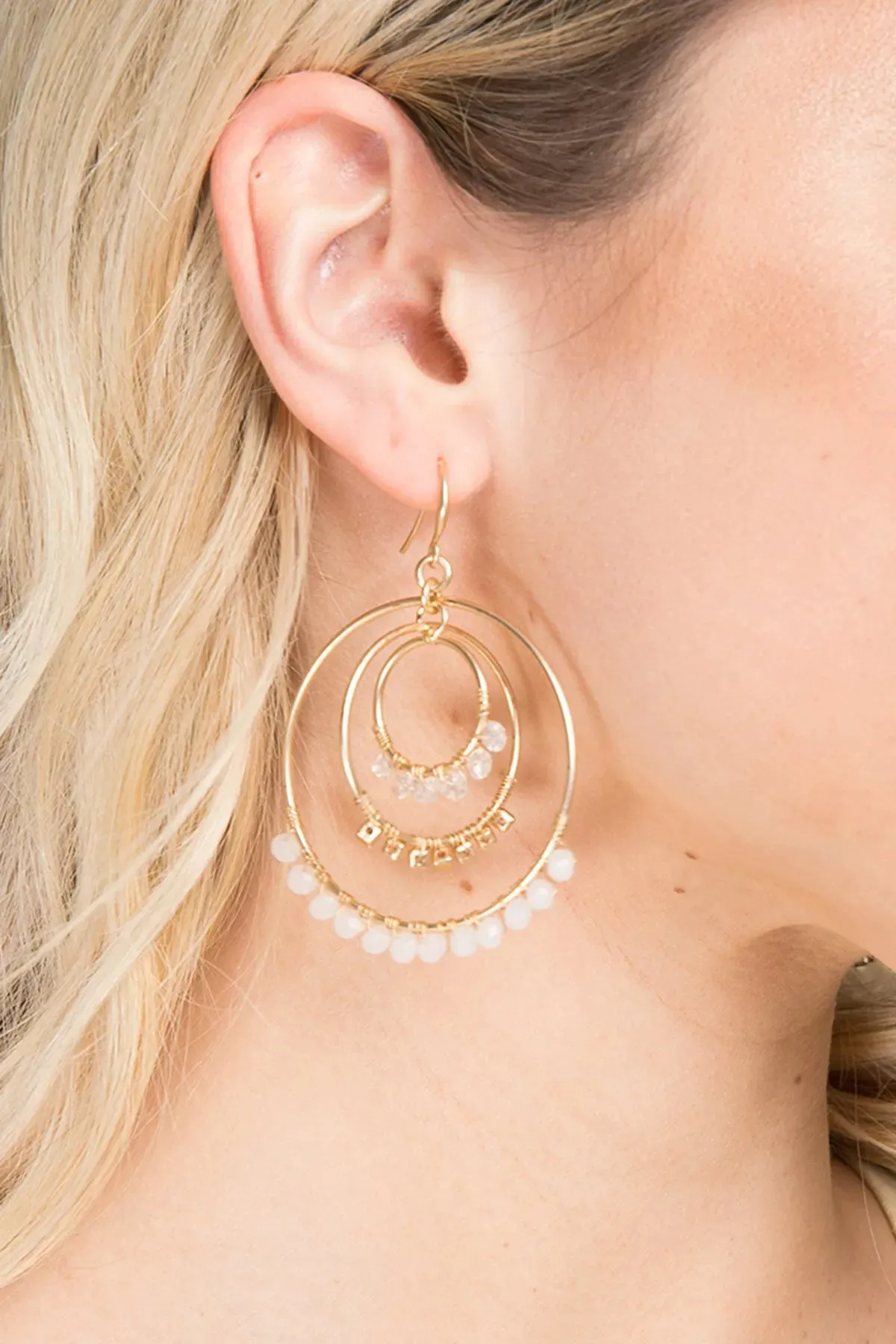 Beaded Multi Hoop Earrings