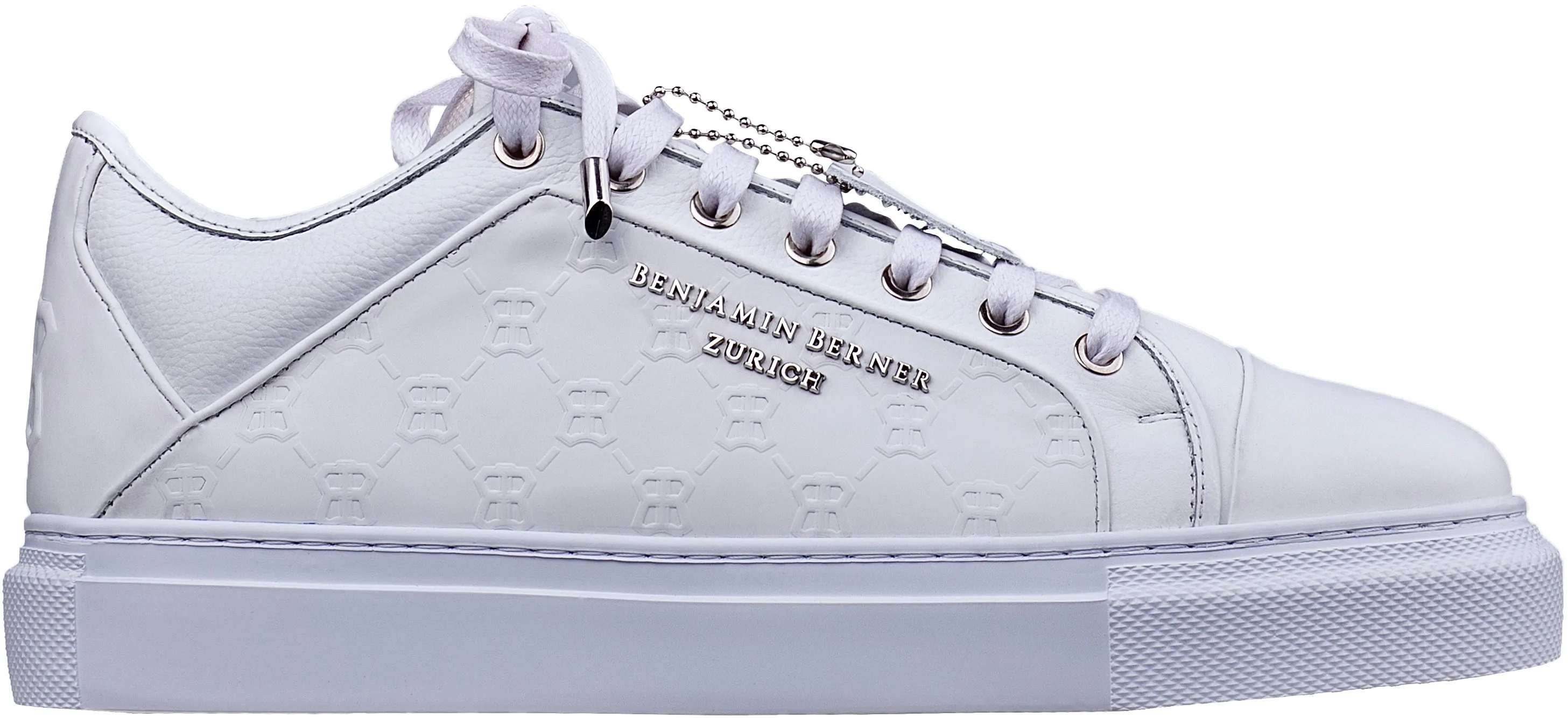 BNJ ODIN ALL WHITE  MONOGRAM EMBOSSED MATT NAPPA