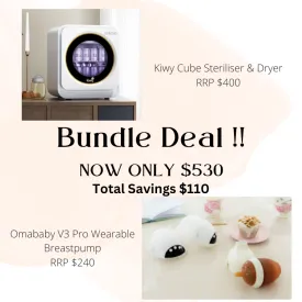 Bundle Deal: Kiwy Cube Baby Steriliser & Dryer/Omababy V3 Wearable Breastpump