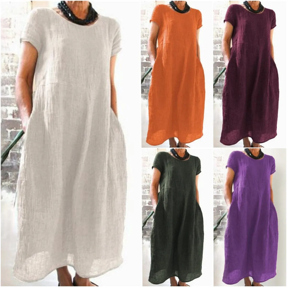 Clearance Sales - 49% OFFLoose Solid Color Dress