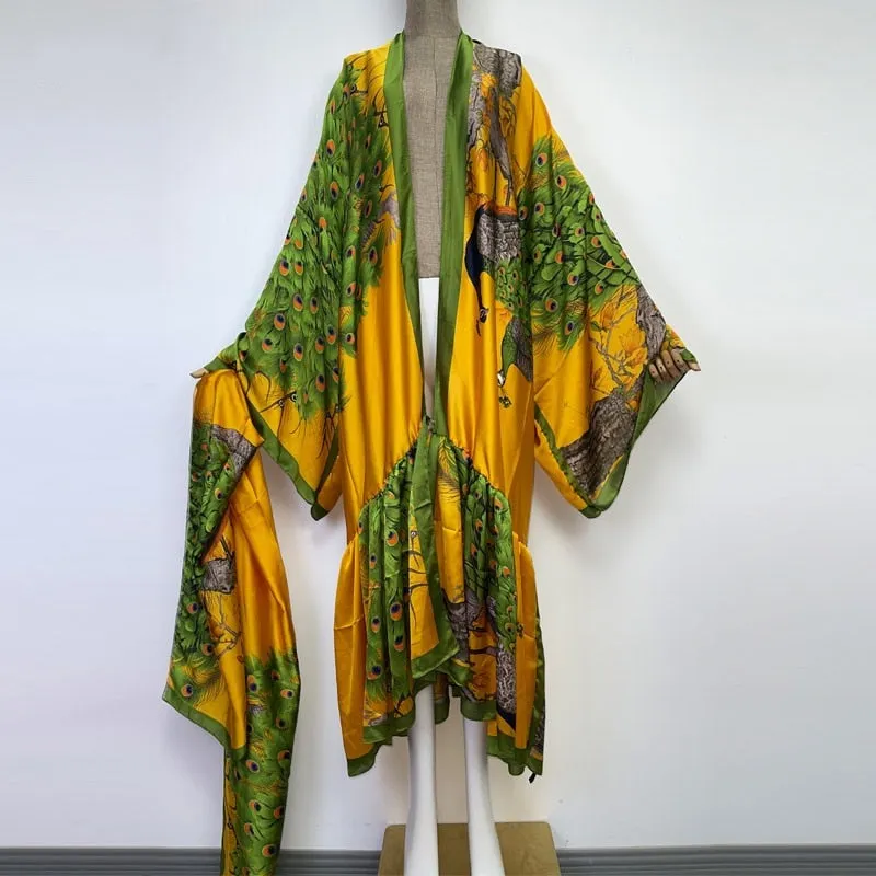 Cock-Tail Ruffle Bottom Kimono