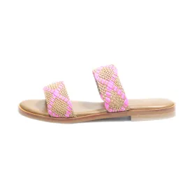 Cox Flat Sandals Leather Multicolour Colour For Women