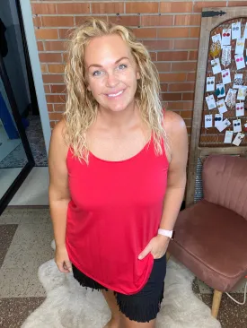 Cross My Heart Red Tank