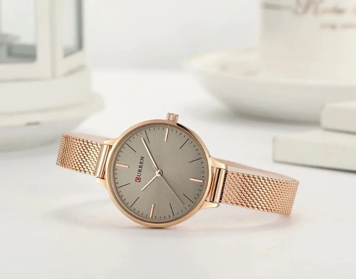 CURREN Original Brand Stainless Steel Band Wrist Watch For Women With Brand (Box & Bag)-9022