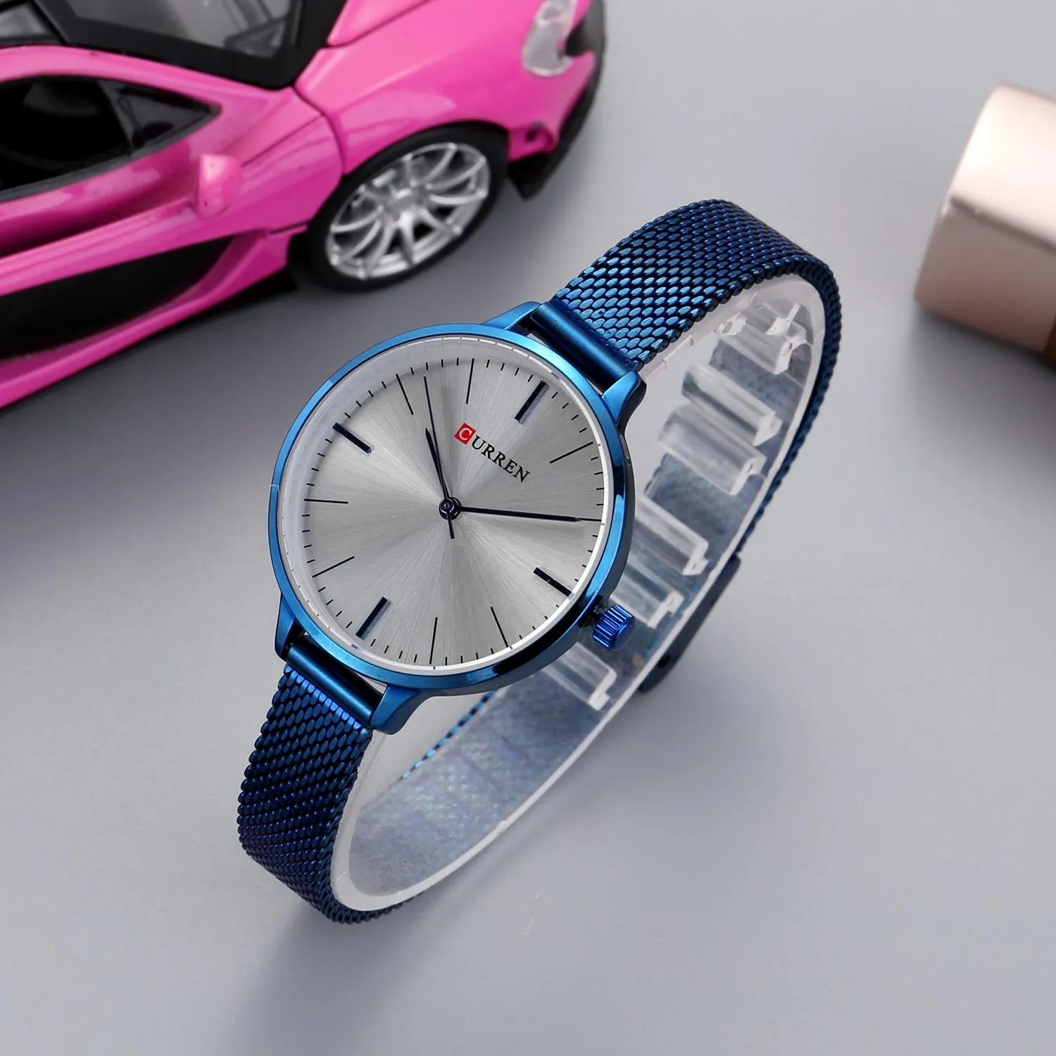 CURREN Original Brand Stainless Steel Band Wrist Watch For Women With Brand (Box & Bag)-9022
