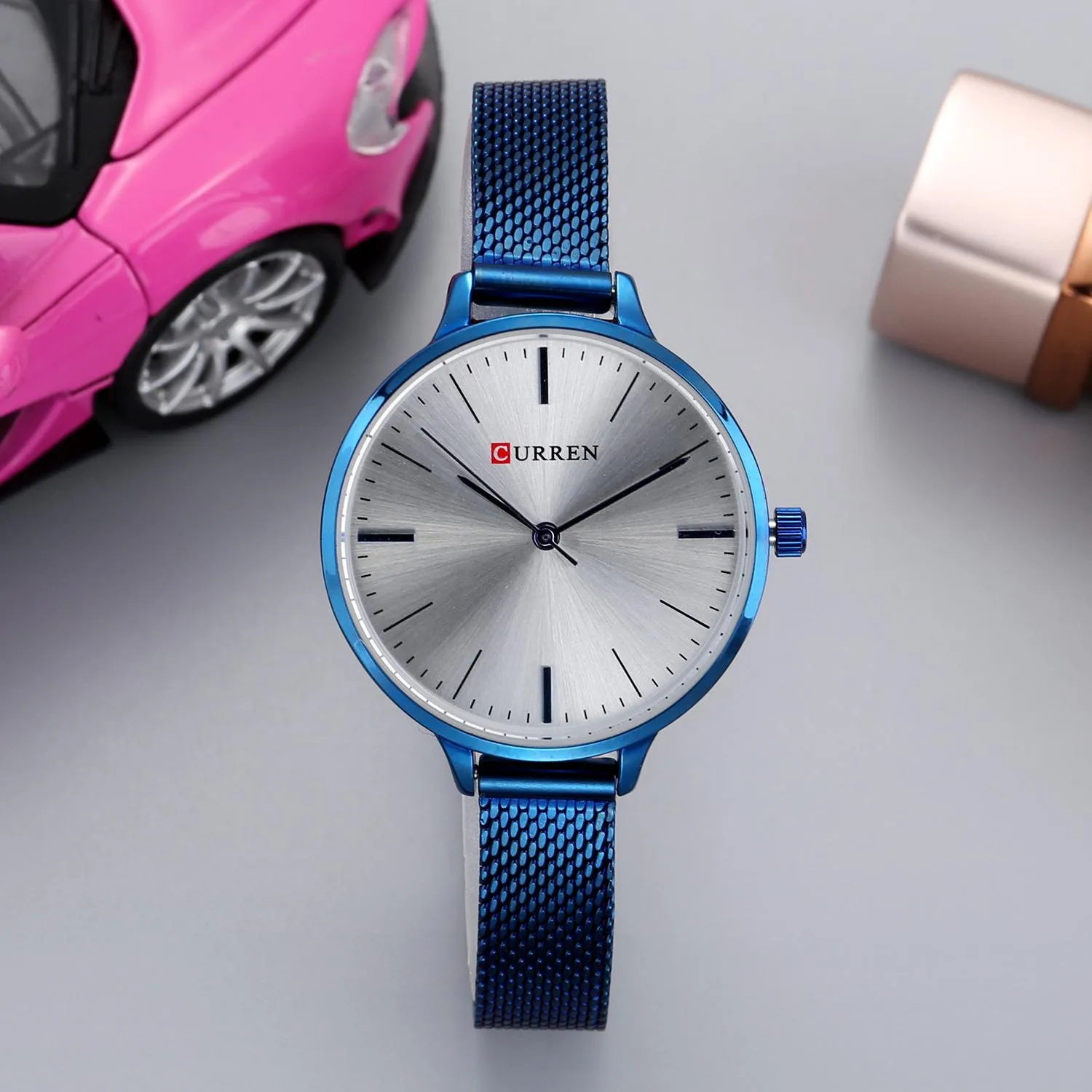CURREN Original Brand Stainless Steel Band Wrist Watch For Women With Brand (Box & Bag)-9022