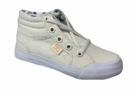 DC Girl's Evan Hi Hop Lace Up Sneakers Cream Size 10.5