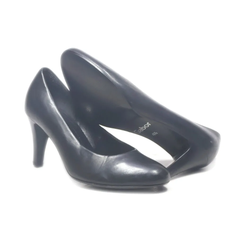 Gabor High-Heel Shoes Leather Blue Colour For Women