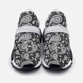 Grey paisley bandana Unisex Lightweight Custom shoes