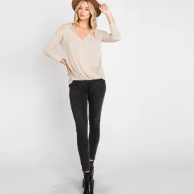 High-Low Delight Wrap Top
