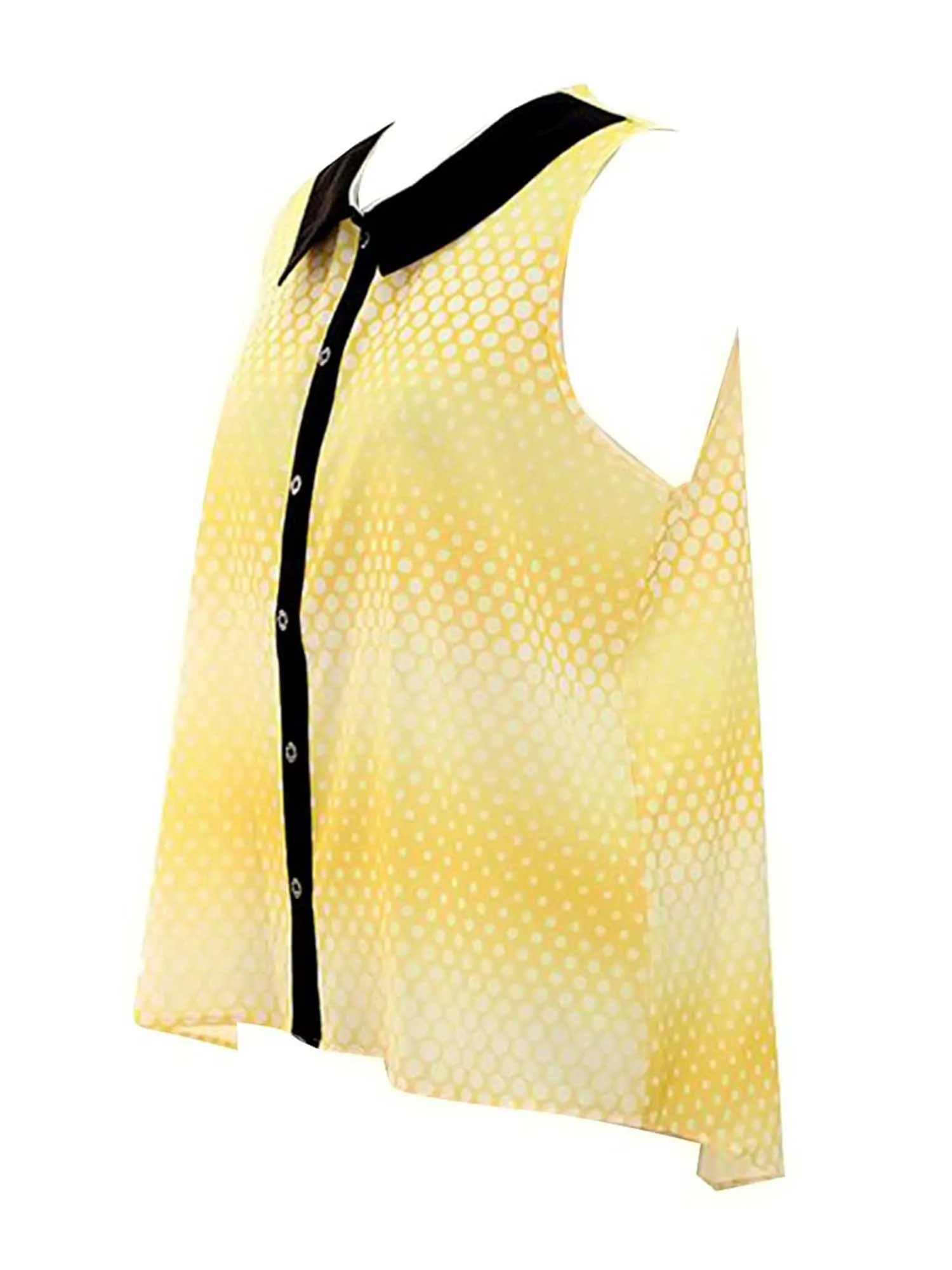 High Low Polka Dot Sleeveless Top