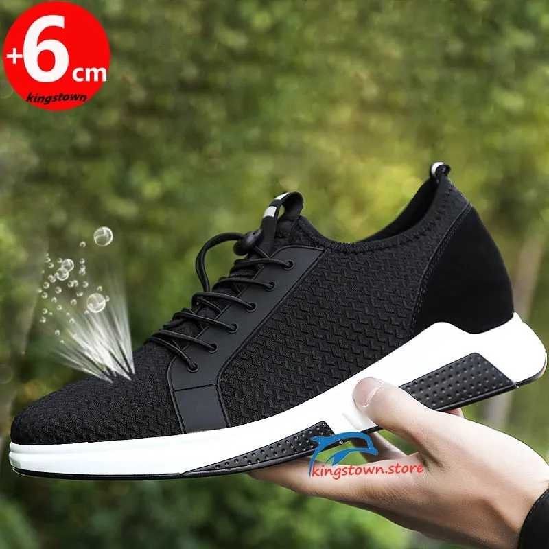 Lift Sneakers Men Elevator Height Increase Shoes High Heels Insoles 6cm Tall Man