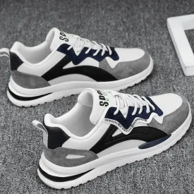 Men’s Breathable Fashion Sneakers – Lightweight Lace-Up Casual Sports Shoes for Outdoor Running