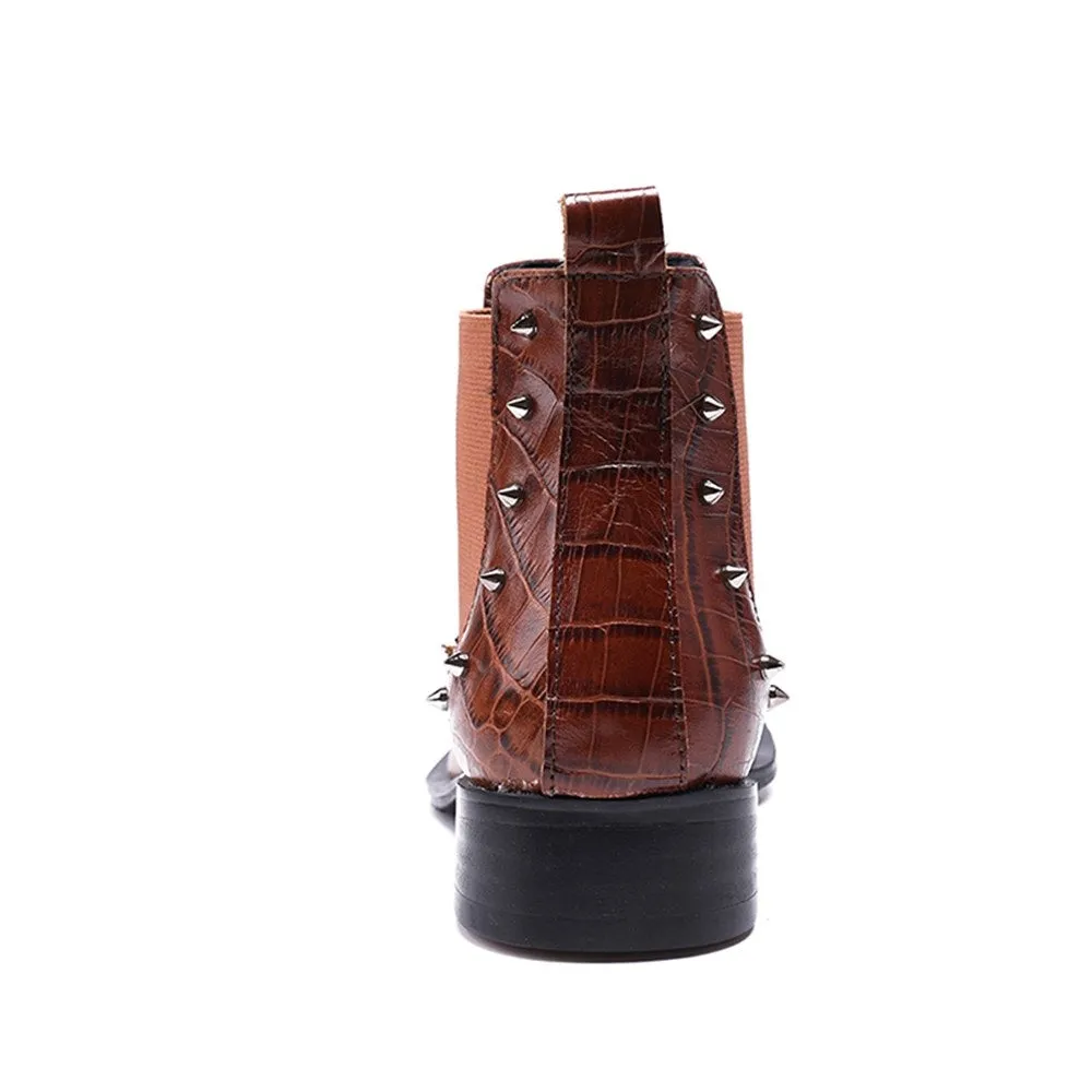 Mens Chelsea Boots with Decoration Pointed