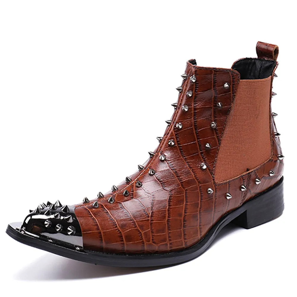 Mens Chelsea Boots with Decoration Pointed