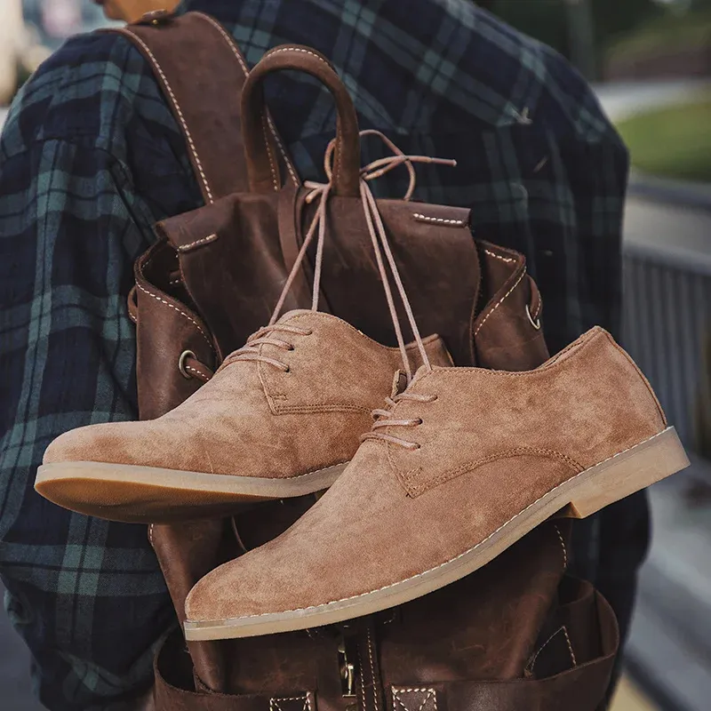 Men's Lightweight Suede Lace-up Shoes | Perfect for Everyday Wear