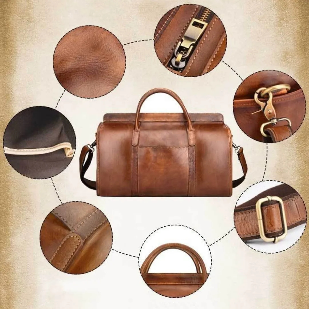 Noah Cow Leather Duffel Bag