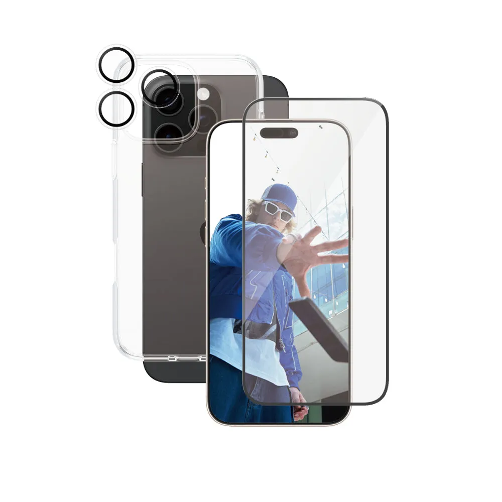 PANZERGLASS Care Iphone 16 Pro Max 3 In 1 Bundle Uwf Clear Trn Hoops Care Trn Case