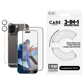 PANZERGLASS Care Iphone 16 Pro Max 3 In 1 Bundle Uwf Clear Trn Hoops Care Trn Case