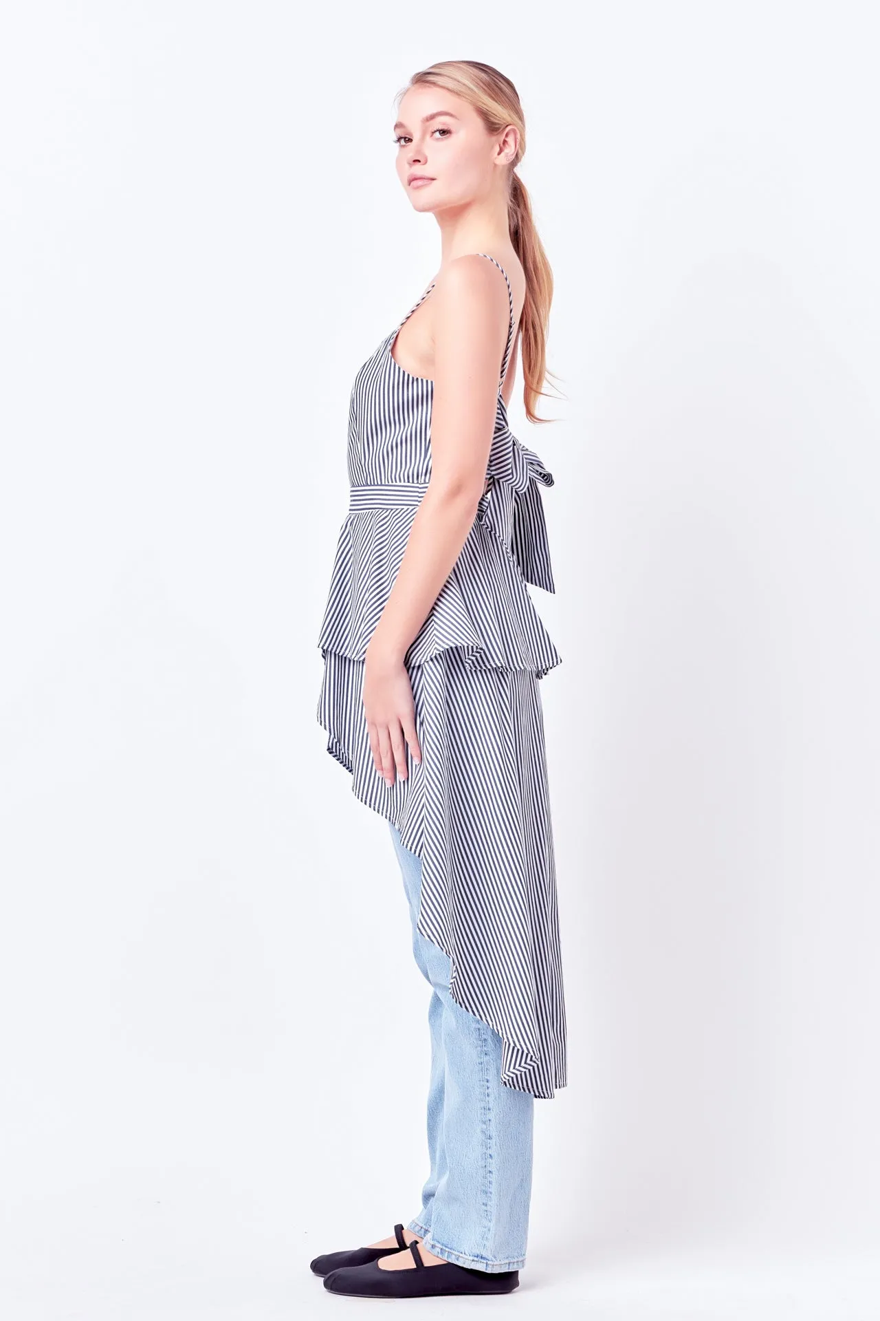 Poplin High-Low Top