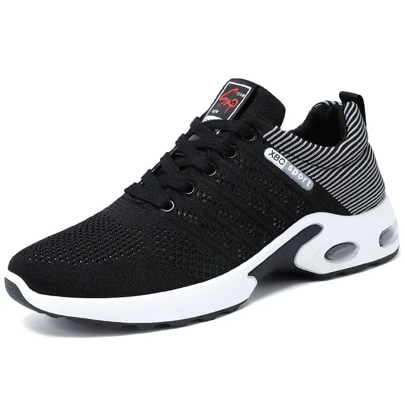 Professional White Running Shoes – Lightweight Designer Mesh Sneakers