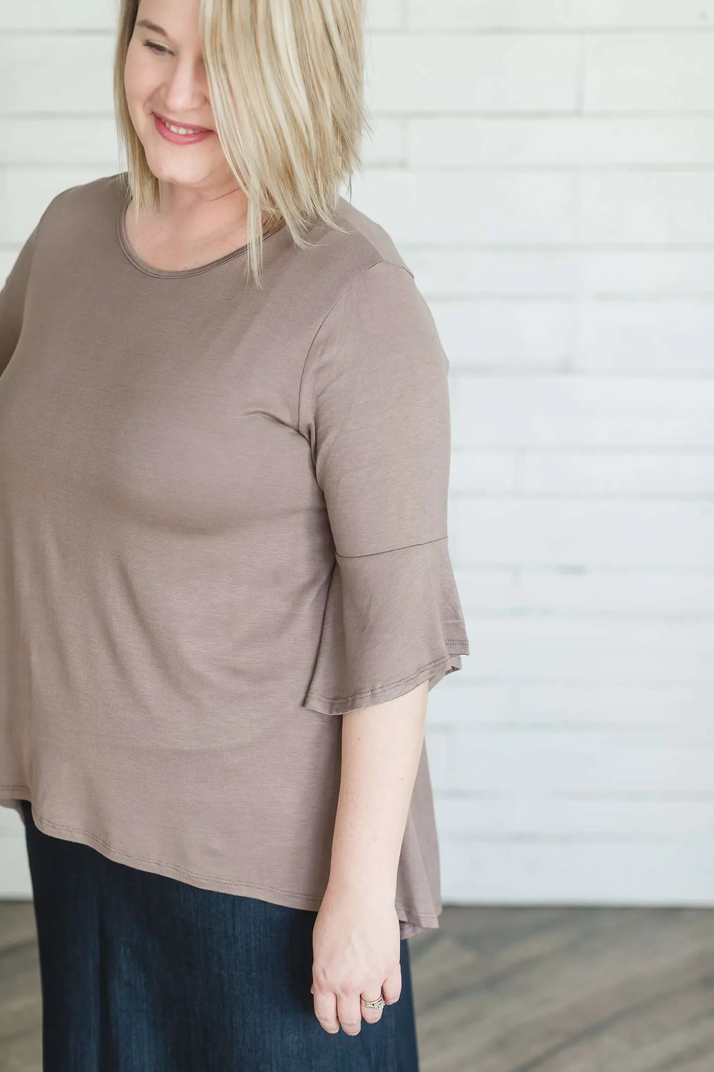Ruffle High Low Top