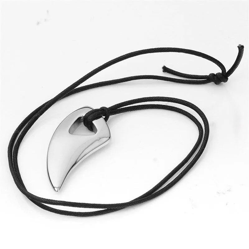 Shark Tooth Stainless Steel Pendant Necklace