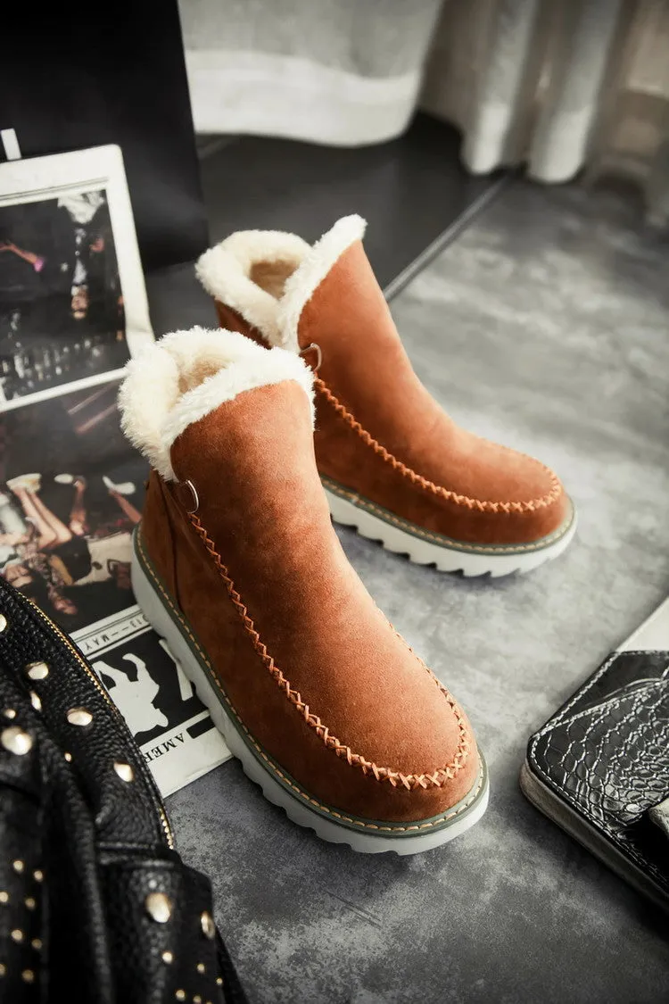 Suede Warm Ankle Boots