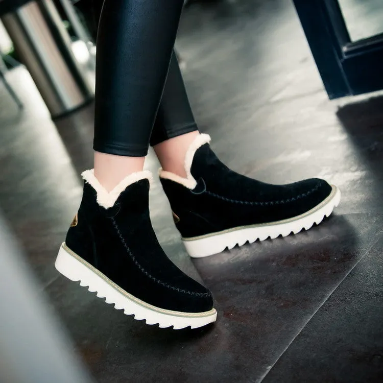Suede Warm Ankle Boots