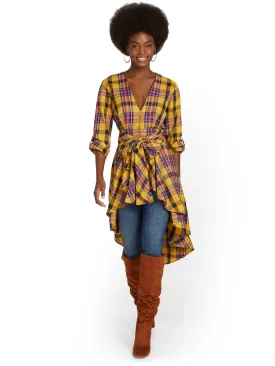 Tie-Front High-Low Top