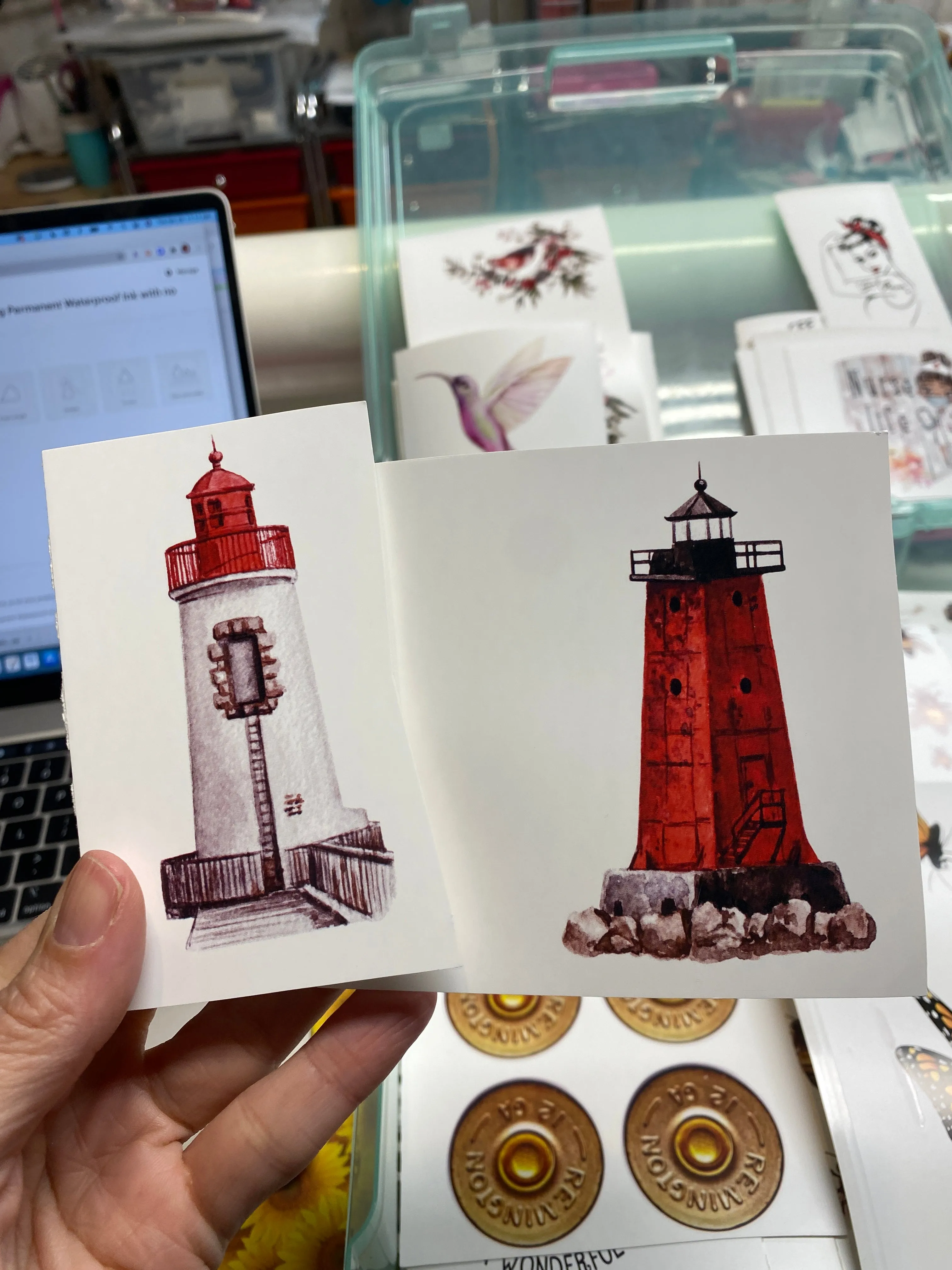 Waterslide Decal CLEARANCE Assorted images printed on WHITE